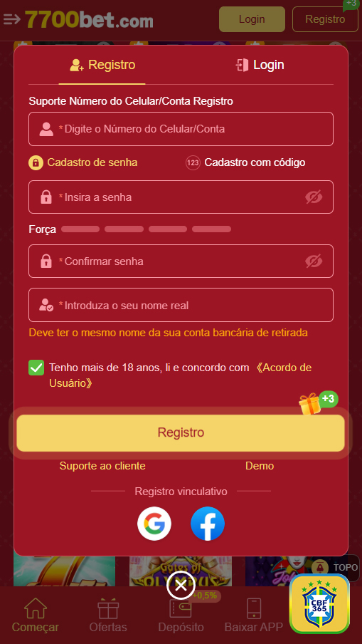 Recompensas VIP cbf365.com